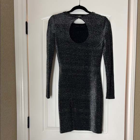 1. State Black Glitter Long Sleeve Dress - Picture 3 of 4